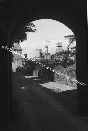 LISMORE CASTLE  APPROACH THROUGH ARCHWAY